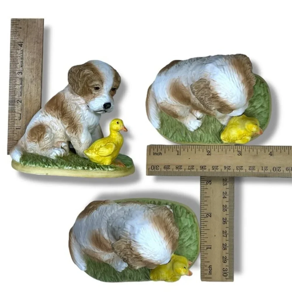 Vintage Spaniel Puppy Dog Duck Porcelain Figurine Homco #1413 Collectible - Picture 10 of 16